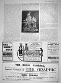 Old 1910 Queen Victoria Statue Nice King Edward Royal Funeral Binocul 20th