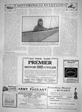 Old Print 1910 Lesseps Aircraft English Channel Motor Cycles Army Pageant 20th
