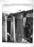 Old 1910 Engineering Colossal Bridge Switzerland Weisbach Theatre Fin 20th