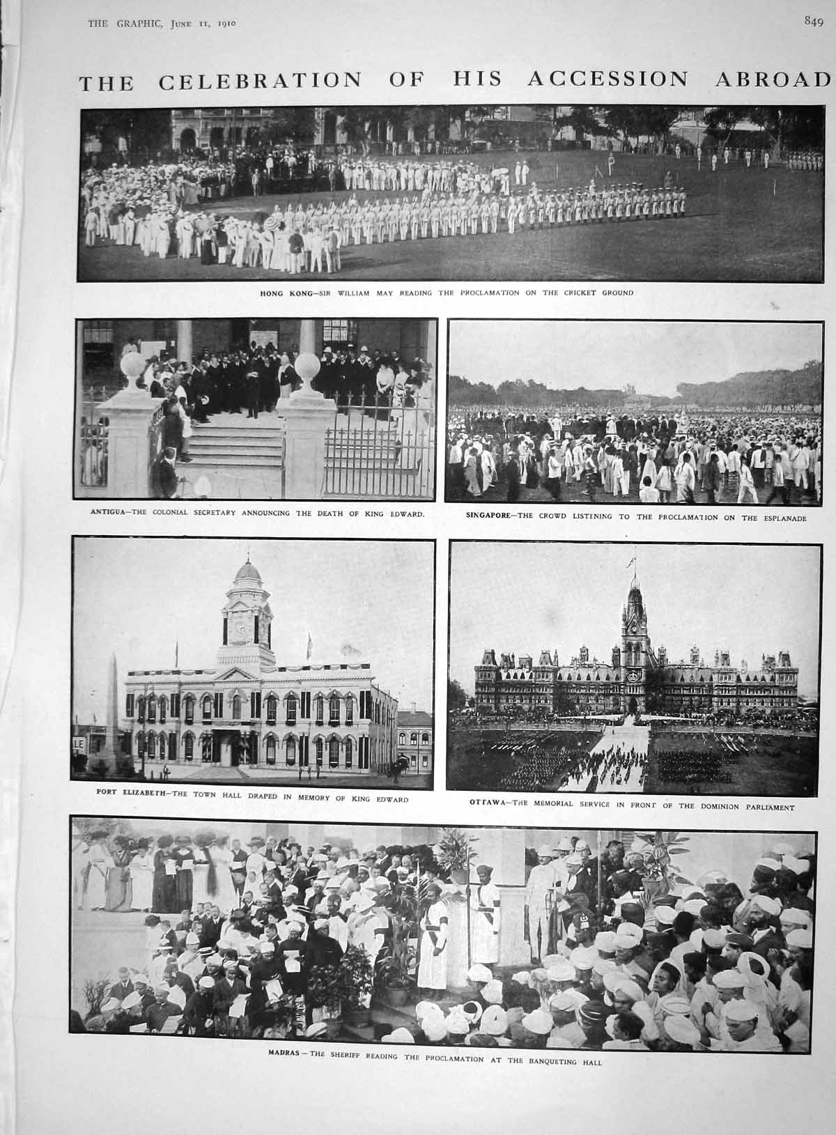 Old 1910 King Edward William May Singapore Elizabeth Madras Horses Jo 20th