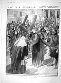 Old 1910 Scene Passion Play Oberammergau Via Dolorosa Yates Actress W 20th