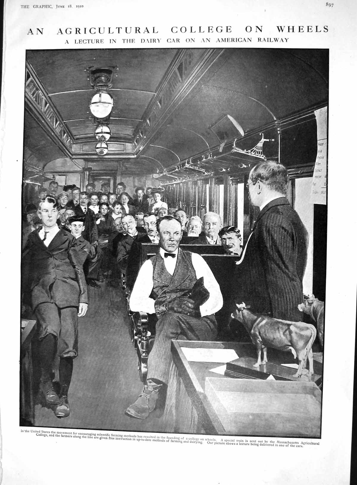 Old 1910 Dairy Car American Railway College Black Watch Sporran Camer 20th