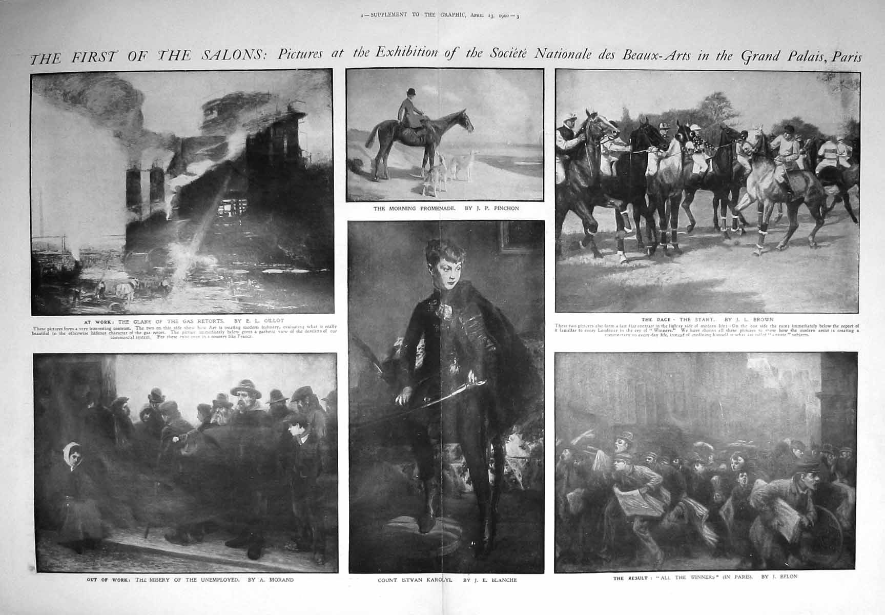 Old 1910 Count Istvan Karolyi Horse Racing Paris Gas Works Unemployed 20th