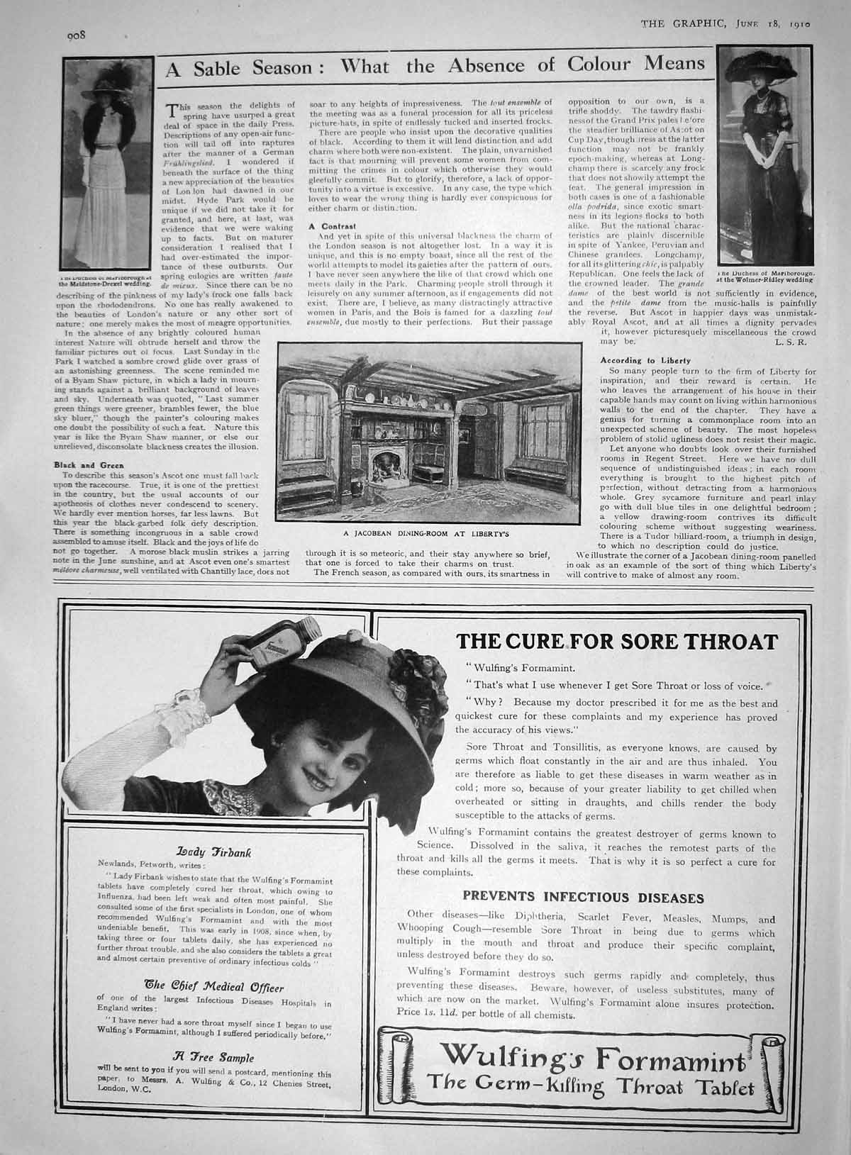 Old 1910 Duchess Marlborough Maidstone-Drexel Wedding Jacobean Dining 20th