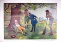 Original Old Antique Print 1910 Colour Mr Pickwick Wheelbarrow Charles Brock