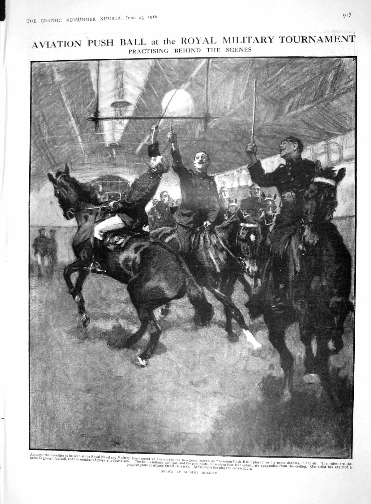 Old 1910 Aviation Push Ball Royal Military Olympia Lord Crewe Mackenn 20th