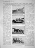 Antique Print 1910 Motor Cars Albion Meiklejohn Maudslay Rolls Royce Croall