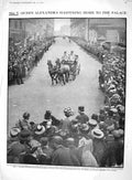 Old 1910 Queen Alexandra Leaving Victoria Station News Death King Pic 20th