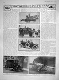 Old Antique Print 1910 Motor Car Porsche Daimler Goff Bedford Cabriolet 20th