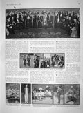 Original Old Antique Print 1910 Education Cricket Bisley Henley Garrick Theatre