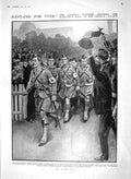 Old Antique Print 1910 London Cheam Scottish Army Marathon Aviation Rolls 20th