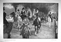 Old Antique Print 1910 Rotten Row Gilbert Holiday Hunting Horses Sport 0 20th