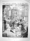 Original Old Antique Print 1910 Ragpickers London Bond Street Theatre Thornton
