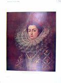 Old Antique Print 1910 Colour Portrait Catherine Daughter Philip Spain 20th