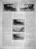 Antique Old Print 1910 Coachmakers Olympia Landaulette Peugeot Cars Motor 20th