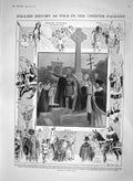 Old Antique Print 1910 Chester Pageant Emperor Russia Tsarskoe Selo Art 20th
