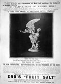 Original Old Antique Print 1910 Eno'S Fruit Salt Statue Augustus Fisher Booth