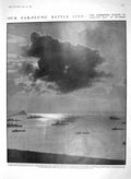 Original Old Antique Print 1910 Mount'S Bay War Ships Grahame-White Biplane