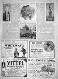 Old Antique Print 1910 Cricket Madras Lambton Gillette Razor Bovril Guns 20th