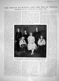 Old Antique Print 1910 Prince Wales Albert Nightingale Funeral Wannersee 20th