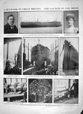 Original Old Antique Print 1910 Apsey Orion Ship Winchester Roosevelt America