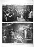 Old Antique Print 1910 Wolsey Leicester Abbey Tree Gilbert John Byng Blue 20th