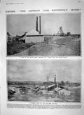 Original Old Antique Print 1910 Motor Mine London Rhodesia Police Dog Glasgow