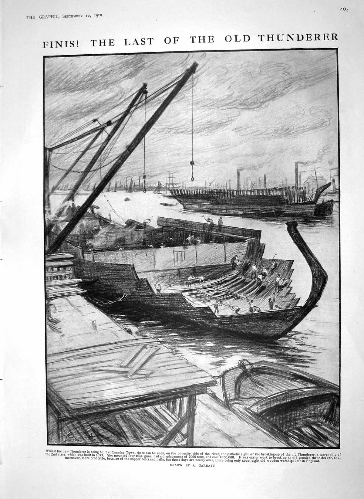 Original Old Antique Print 1910 Thunderer Ship Canning Hunza Mongolia Etherton