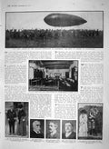 Old Antique Print 1910 Army Airship Beta Fenton Royal Haslam Brooke Bower 20th