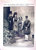Original Old Antique Print 1910 German Princes Costumes Berlin Alexander Teck