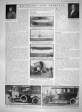 Old Antique Print 1910 Harvey Du Cros Sidot Keel Semi-Rigid Airship Car 20th
