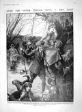Old Antique Print 1910 Otter Hunting Dogs Sport Elizabeth Nun Nightingale 20th