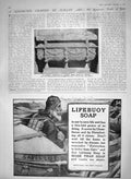 Old Antique Print 1910 Sarcophagus Cardinal Pietro Riario Lifebuoy Soap 20th
