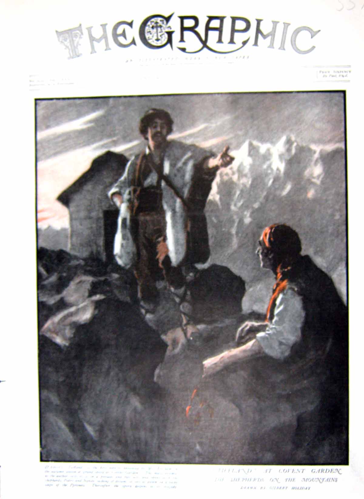 Old Antique Print 1910 D'Albert'S Tiefland Covent Garden Theatre Shepherd 20th