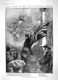 Original Old Antique Print 1910 Monument Flodden Field Pipers Mosenberg Monreal