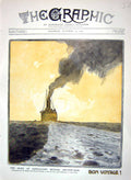 Original Old Antique Print 1910 Ship Duke Connaught Duchess Princess Patricia