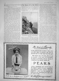 Original Old Antique Print 1910 Mountaineering Alps Mountains Busch Pears Soap