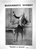 Antique Print 1910 Advertisement Buchanan'S Black White Scotch Whisky Ref.6