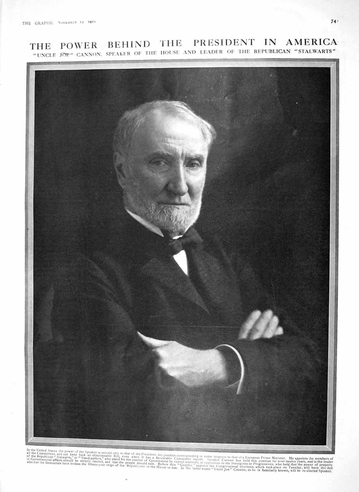 Old Antique Print 1910 Uncle Joe Cannon Republican Lord Kitchener Hesse 20th