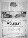 Old Antique Print 1910 Motor Car Engine Straker-Squire Dodson Cole Sons 20th