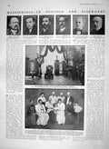 Old Antique Print 1910 Shackleton Strachey Askwith Tolstoy Victoria Falls 20th