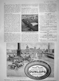 Original Old Antique Print 1910 Woollen Cloth Weaving Industry Apperly Dunlops