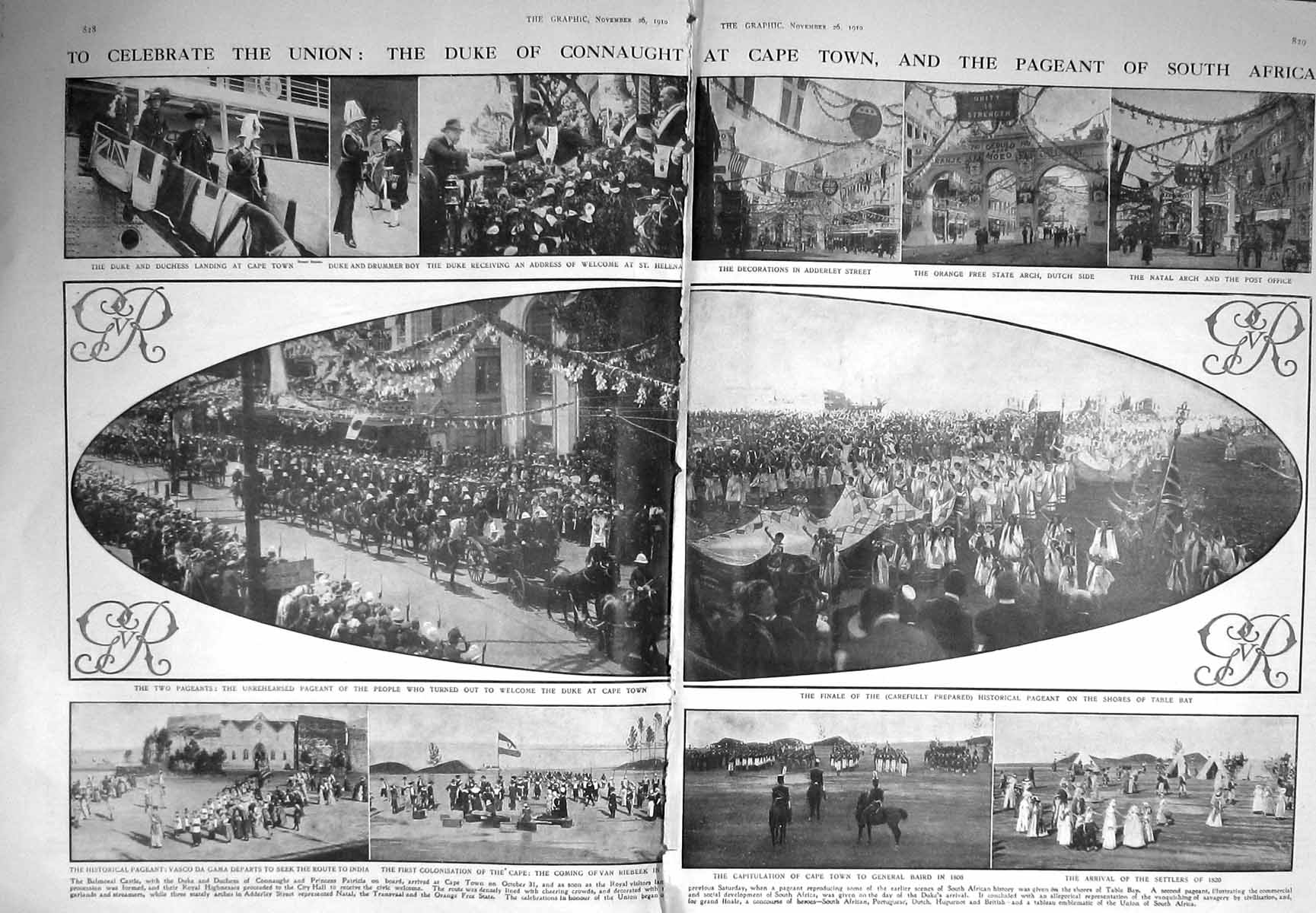 Old Antique Print 1910 Duke Connaught Pageant Adderley Orange Free State 20th