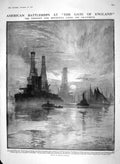 Old Antique Print 1910 America War Ships Vermont Minnesota Norton Egypt 20th