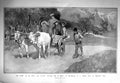 Old Antique Print 1910 Breakdown Motor Car Tour Italy Bullock Transport 20th