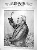 Original Old Antique Print 1910 Mr John Burns Referendum Battersea Town Hall