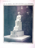 Old Antique Print 1910 Art Vienna Fountain University Statue Electrophone 20th