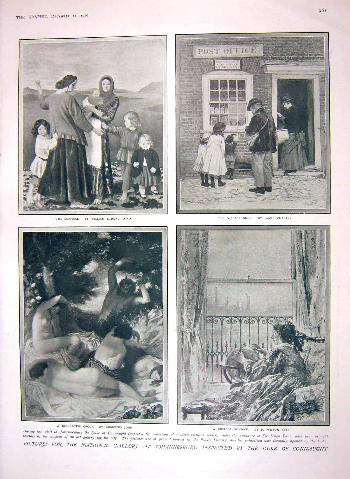 Old Antique Print 1910 Art Duke Connaught Africa Bullocks Buffaloes Work 20th