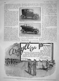 Original Old Antique Print 1910 Motor Car Converted Petrol Cabriocamm Argyll