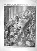 Old Antique Print 1910 Law France Paris Bar Napoleon Lowestoft Sea Ship 20th